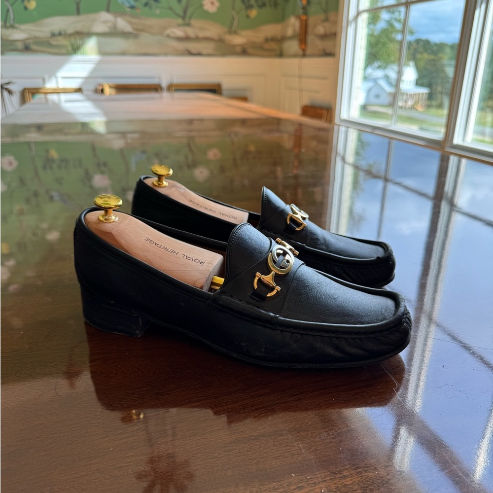 Black Gucci loafers size 10.5